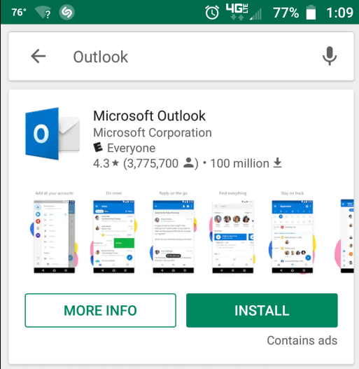 Outlook 365 for android